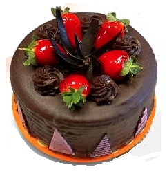 2-3 Kişilik Akışkan Çikolatalı Yuvarlak Pasta pasta