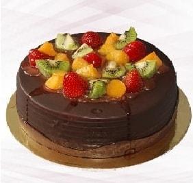 6-9 Kişilik Zengin Tatlı Karışık Meyveli Çikolatalı Butik pasta