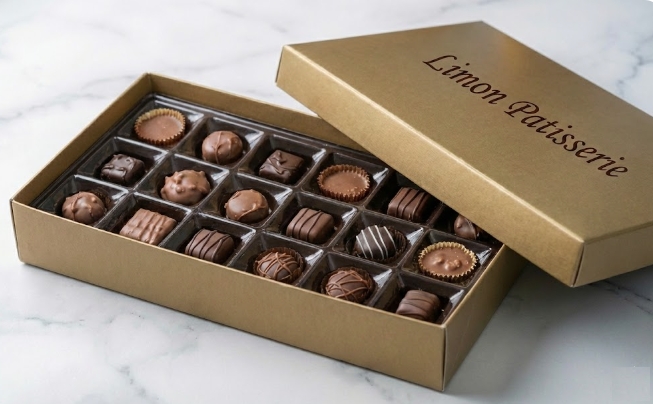 750 Gr El Yapımı Gurme Çikolata Kutusu Özel Tasarım Hediyelik Lezzetli Tatlar pasta