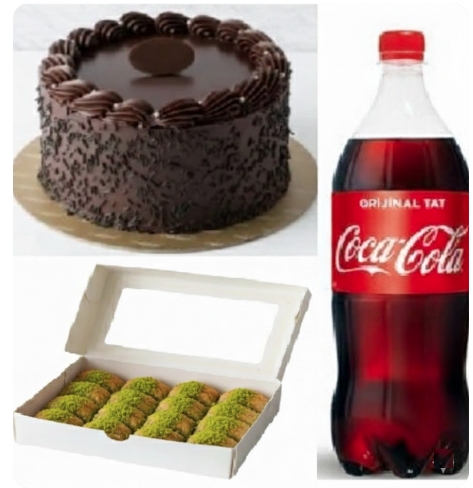 Standart Kalitede 9-10 Kişilik Fıstıklı Menü pasta